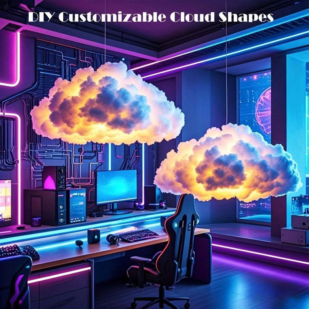 3D Thunder Cloud Lamp – USB LED Night Light with Music Rhythm - Artículos HE