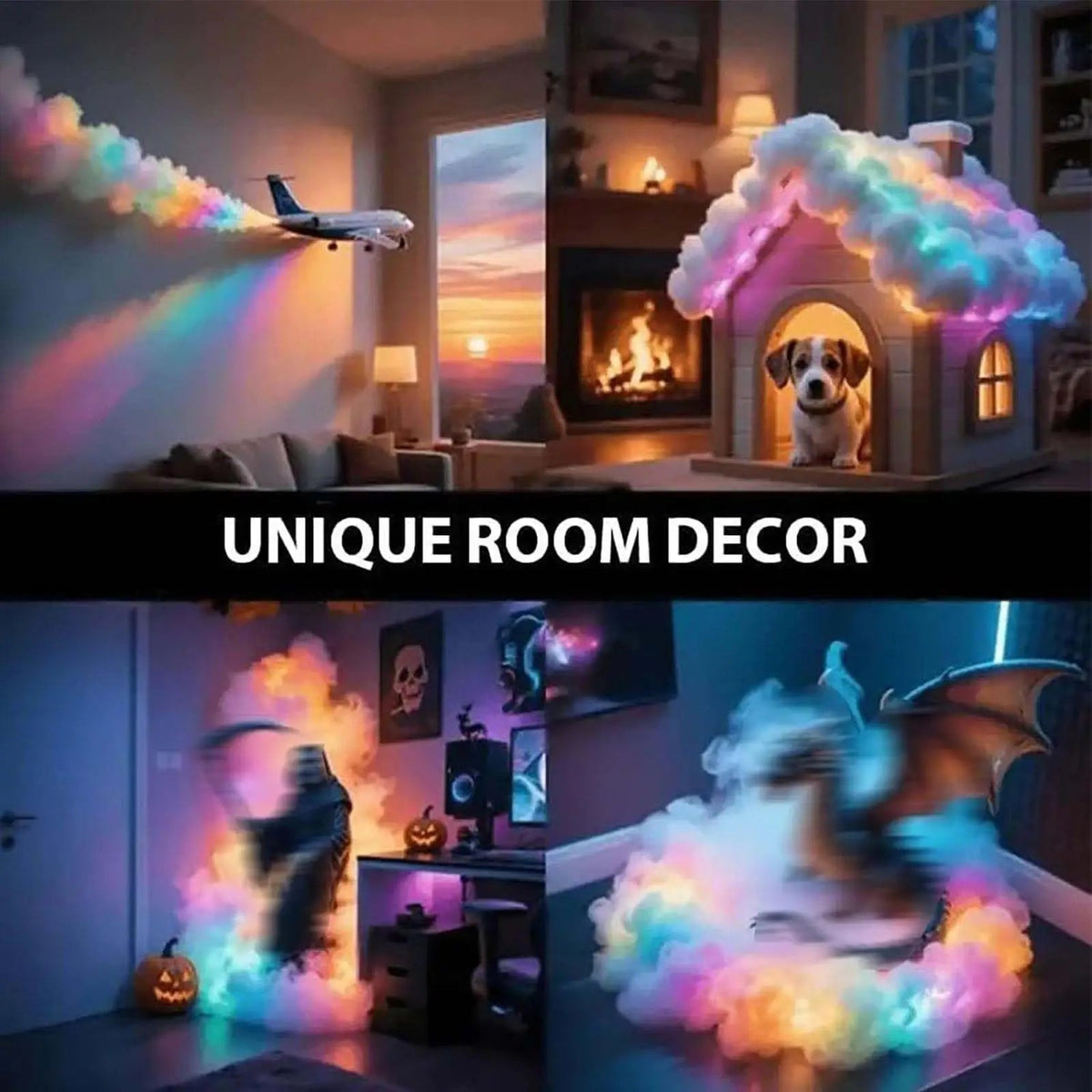 3D Thunder Cloud Lamp – USB LED Night Light with Music Rhythm - Artículos HE