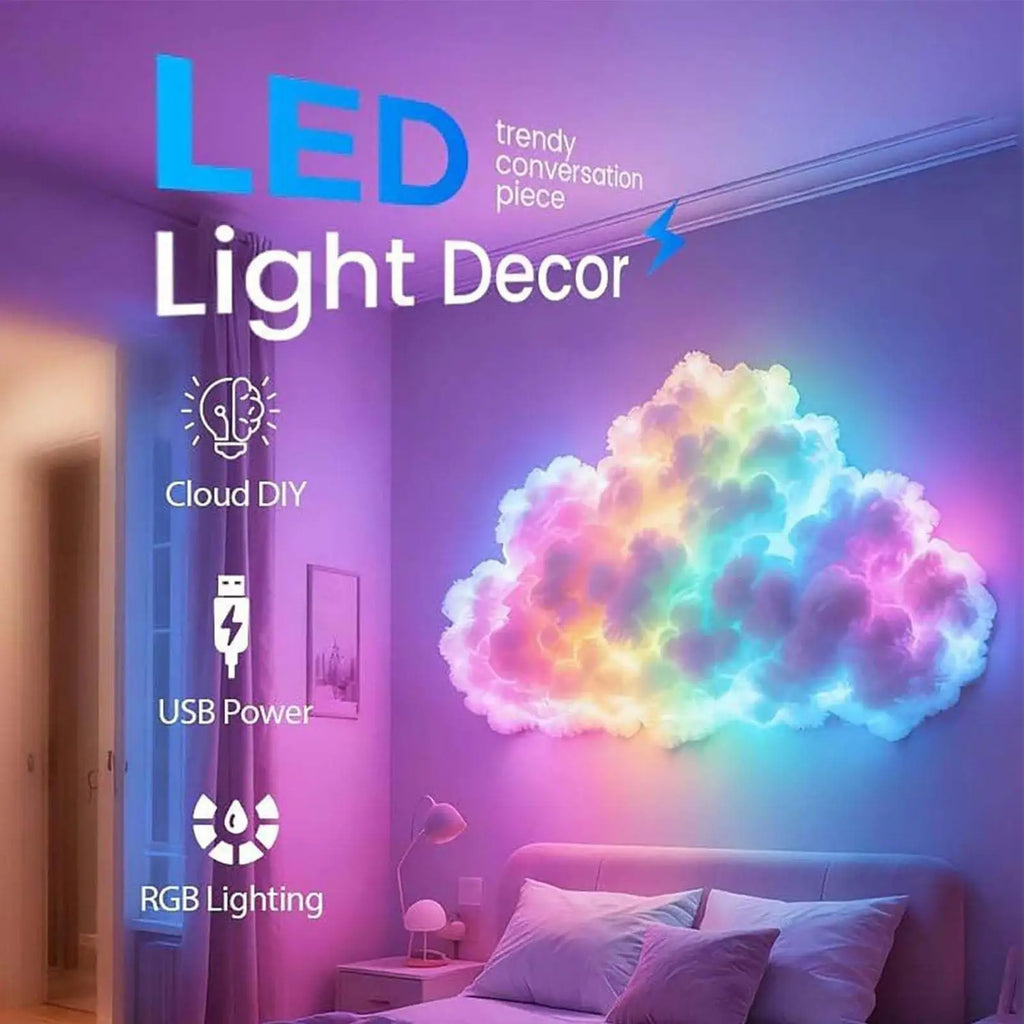3D Thunder Cloud Lamp – USB LED Night Light with Music Rhythm